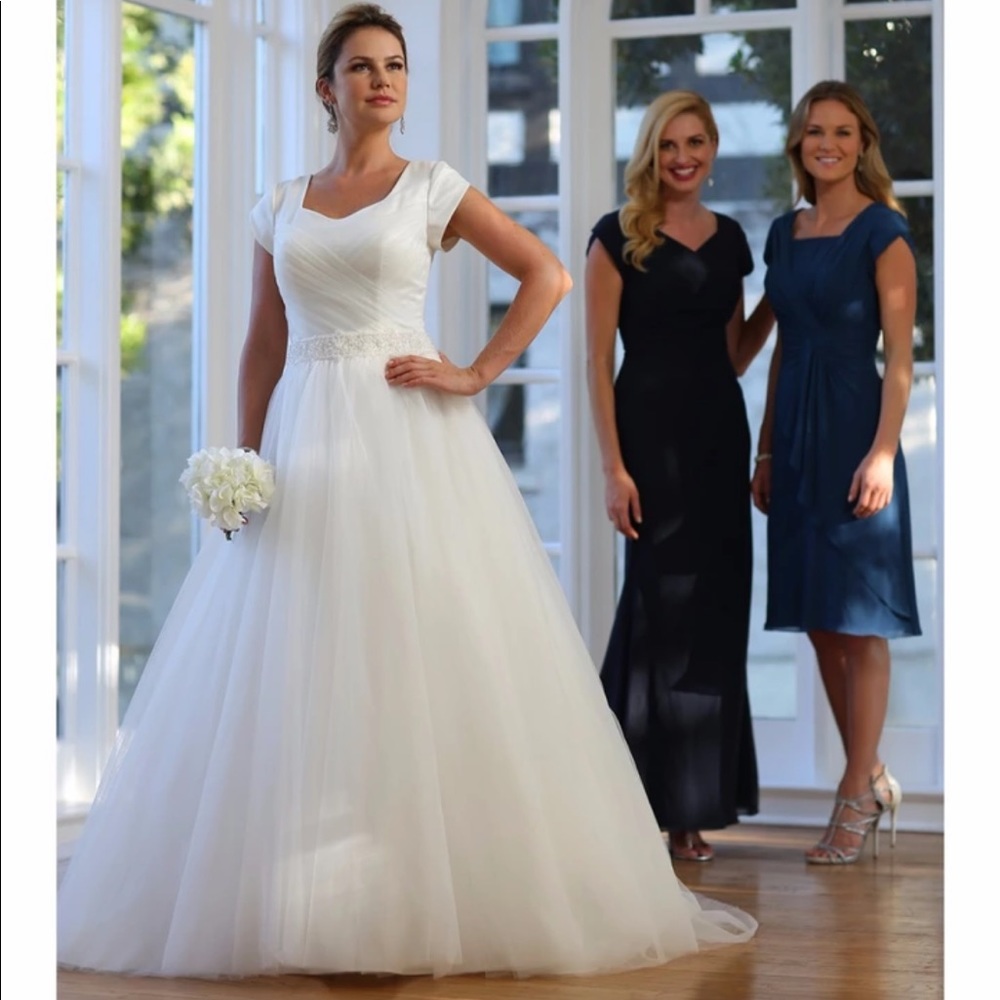 Beautiful Custom Made Modest Wedding Dress